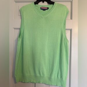 Vineyard Vines Green Sweater Vest Size L Preppy Spring Top